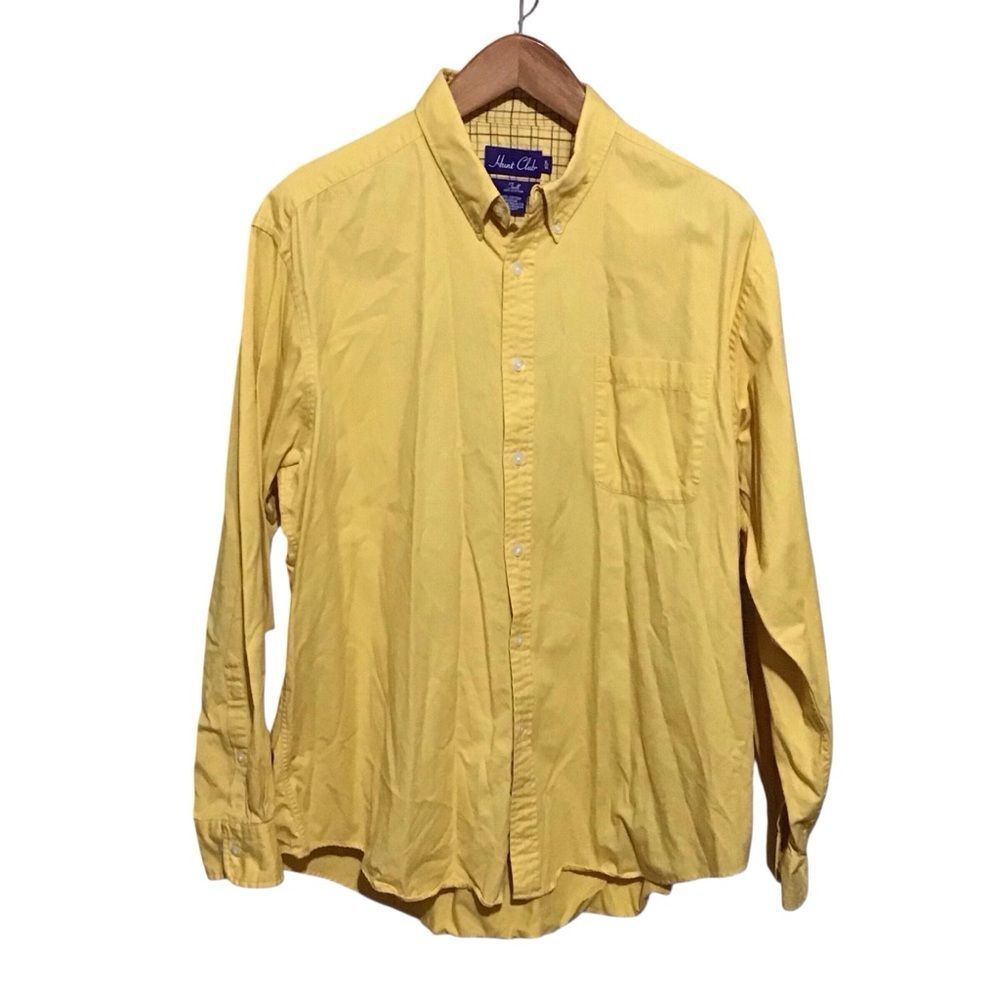 Hunt Club Twill Cotton Long Sleeve Button‎ Down Shirt XL